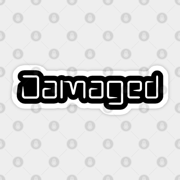 Damaged White Text Sticker by Pattern Plans